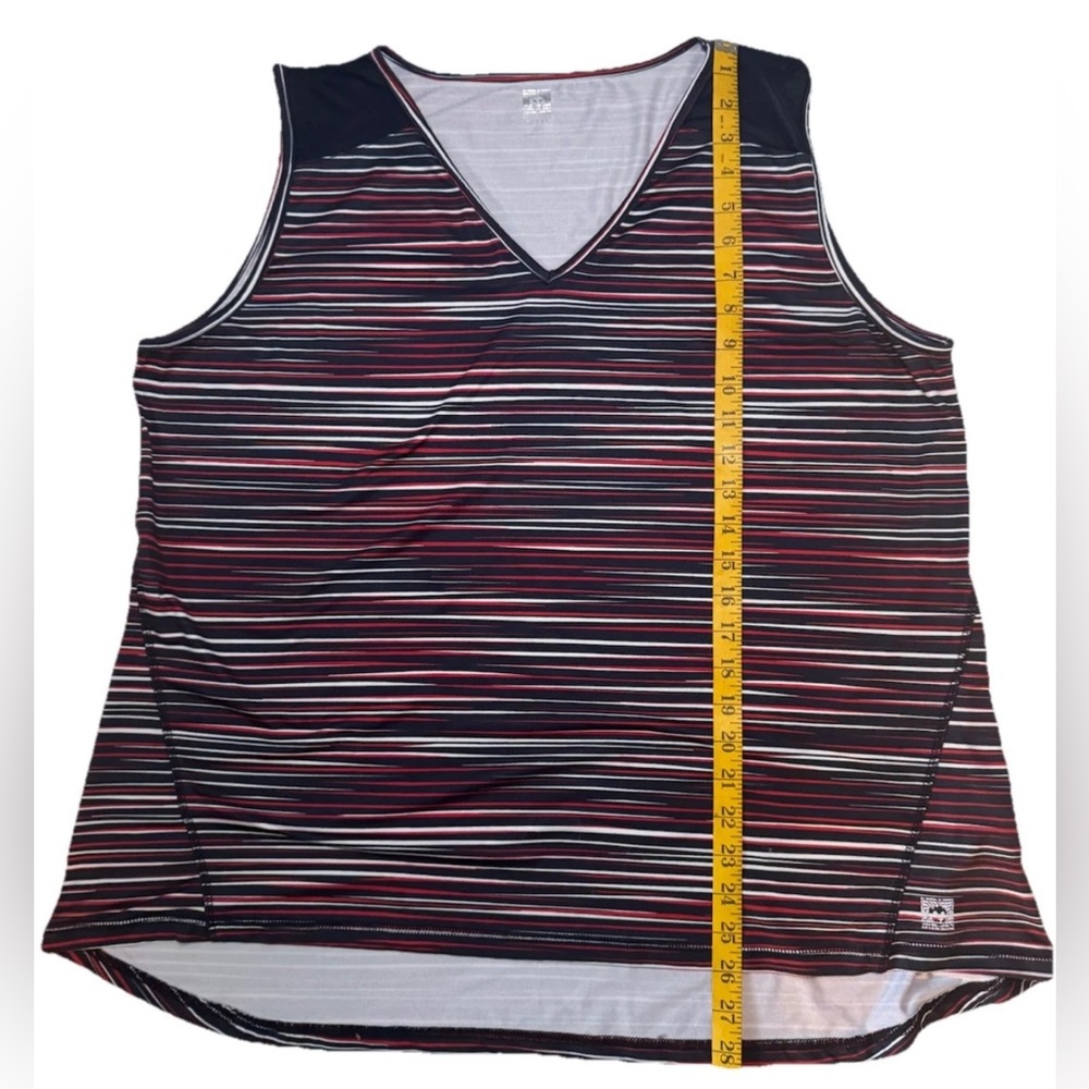Anne Klein Red White & Blue Sleeveless Top Blouse Shirt 2XL 2X Plus - Picture 6 of 6